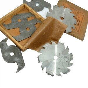 Vintage Delta 6" Dado Set No 333 Original Wooden Box 2 Blades 4 Spacers